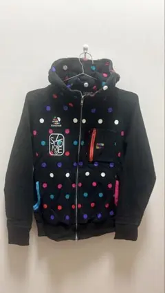 【夏休み限定特価！】SVOLME ドット柄フード付きパーカー 黒 メンズM