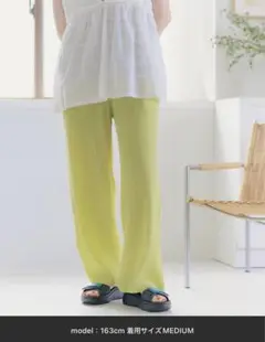 niko and… DRYクシュイージーパンツ　イエロー無地　Mサイズ