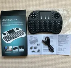 タッチパッド付 ワイヤレス ミニキーボード USBドングル リチウム電池　充電式