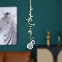 ✨神秘的な空間✨サンキャッチャー クリスタルボール 月 星
