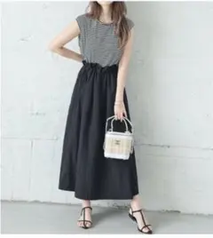 【タグ付き】ドッキングワンピース★ロングワンピ★