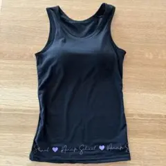 キャミソール パット付き　黒　160㎝