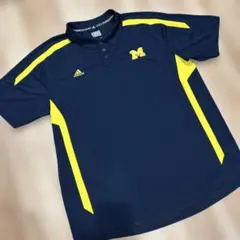⭐︎adidas アディダス US古着 カレッジロゴ ミシガン大学 ポロシャツ