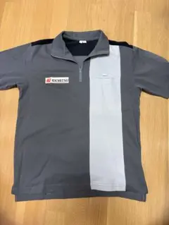IDEMITSU 出光 イデミツ ハーフジップ 半袖ポロシャツ 制服 サイズL