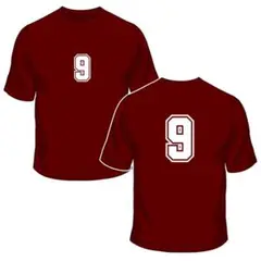 ドライＴシャツ(エンジ)　番号「9」在庫➡140cm 150cm S M XXL