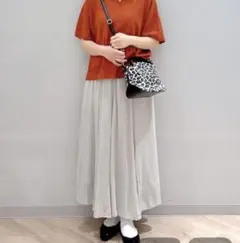 グローバルワーク　 春　ライトグレーシフォンスカート　F