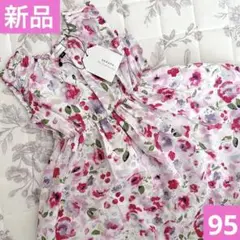 新品　ワンピース　綿　コットン　100% 夏用　半袖　タンクトップ　花柄　ピンク