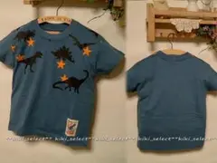 1350◆新品【100cm】恐竜ブルーグレー★Blue Mart★BIGTシャツ