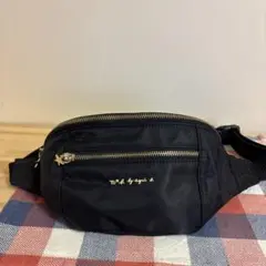 To b. by agnes b. ウエストポーチ ウエストバッグ 黒 ナイロン