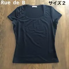 Rue de B ブラック 半袖 Tシャツ