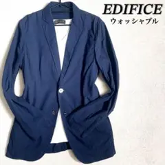 美品　エディフィス　 サマージャケット　アンコン　メンズ　洗える　ネイビー
