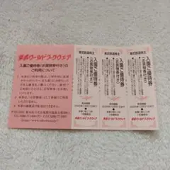 東武ワールドスクウェアスクエア園内お買物券付きご優待割引券3枚