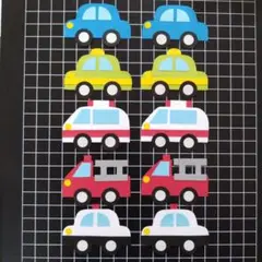 ミニサイズ　クラフトパンチ　ペーパークラフト　アルバムクラフト　はたらく車