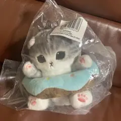 モフサンド ドーナツくじB賞 ドーナツにゃん ぬいぐるみ S ばんざい灰白