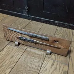 武具　笄．小柄セット　火縄銃図案　骨董品　刀装具　珍品 武具 笄．小柄セット 火縄銃図案 骨董品 刀装具 珍品