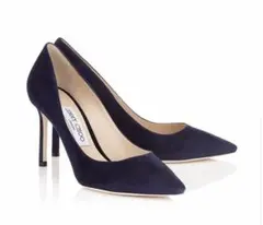 JIMMY CHOO ROMY85 サイズ37 ①スエード×ネイビー