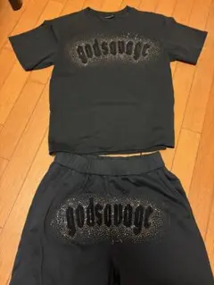 godsuavage ロゴプリント セットアップ