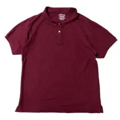 アメリカ古着　IZOD　半袖　ポロシャツ　レッド　ブランク　無地　I1782