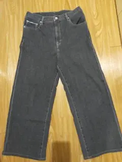 as know as アズノウアズ デニムワイドパンツ グレー L
