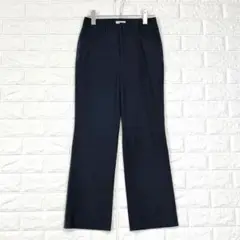 ビースリー【30】黒 ストレートパンツ 美シルエット ストレッチ Ｓ相当 春秋