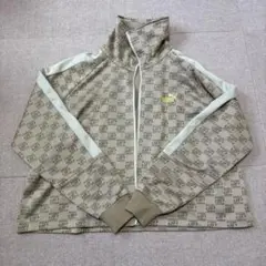 PUMA ベージュ モノグラム　L トラックジャケット