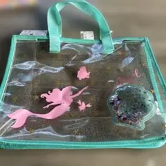 透明なアリエルデザインのプールバッグ 新品未使用タグ付
