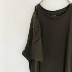 USA古着 無地 オーバーサイズ Tシャツ カーキ