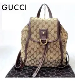 GUCCI 総ロゴ柄 リュック GGキャンバス