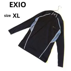 美品　エクシオ　インナーシャツXL ストレッチメッシュ　黒/グレー　ベトナム製