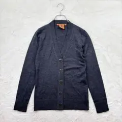 ☆【トリーバーチ】XS グレー カーディガン 長袖 ウール100％ シンプル
