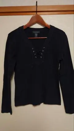 BANANAREPUBLIC　バナリパ　Vネックカットソー　チャコールグレー