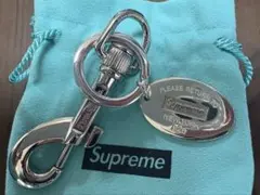 【付属品完備】supreme Tiffany keyring Supreme Tiffany & Co. Return to Tiffany Oval Tag Keyring