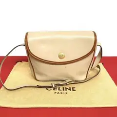 極上 美品 激レア セリーヌ トリオンフ 金具 レザー ミニショルダーバッグ