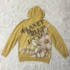 PLANET BLUE ISLAND ジップアップパーカー L ストレッチ