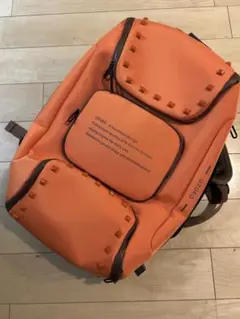 GIZMO スタッズ装飾 オレンジビジネスバッグ