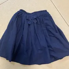ネイビーリボン付きフレアスカート140