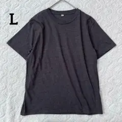 メンズ　半袖Tシャツ　インナーシャツ　ダークグレー　L コットン/ポリエステル