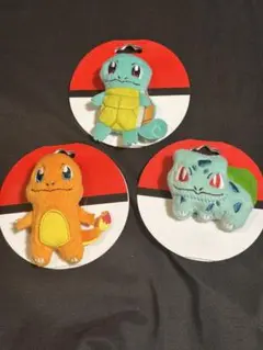 ポケットモンスター ぬいぐるみバッチ ヒトカゲ ゼニガメ フシギダネ 御三家3点