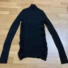 お値下げしました‼️ポールカ 美品 脇シャーリングニット