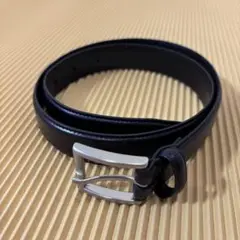 美品 ユニクロ イタリアレザーステッチベルト 黒 Mサイズ