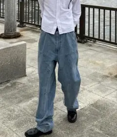 FREE MAX × Hyoma Double Knee Denim Pants