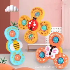 ✨大人気✨ベビー用ハンドスピナー 3点セット！モンテッソーリ 知育玩具／吸盤付き