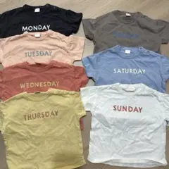 バースデイ テータテート ヨウビTシャツ 曜日Tシャツセット 90cm 7枚
