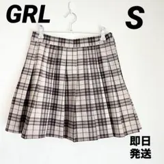 【GRL】 新品 未使用 チェック柄プリーツミニスカート S