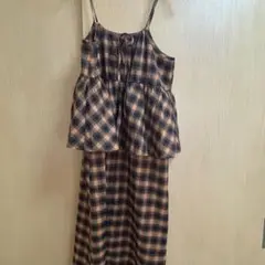 chocol raffine robe チェック柄キャミワンピース