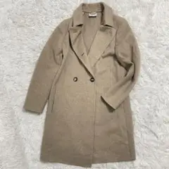 【王室御用達/美品】アクリス カシミア100 ロング丈 ダブルフェイス ベージュ