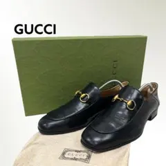 高級 グッチ ゴールド ホースビット 金具 レザー ビットローファー 革靴