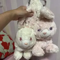 SWIMMER おでかけうさちゃん ポシェット 2個 ピンク ホワイト