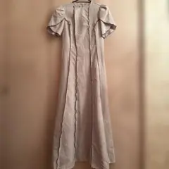 ベージュAラインワンピ
