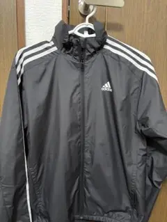 adidas グレー ストライプ ジャケット M